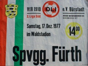 Plakat Oli Bürstadt - SpVgg Fürth 1977