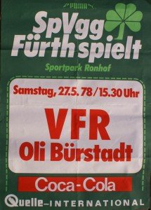 Plakat SpVgg Fürth - Oli Bürstadt 1978